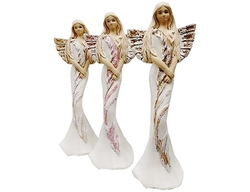 Dekorativní anděl béžový 32 cm