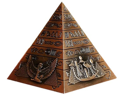 Egyptská  pyramida cca 10cm bronz